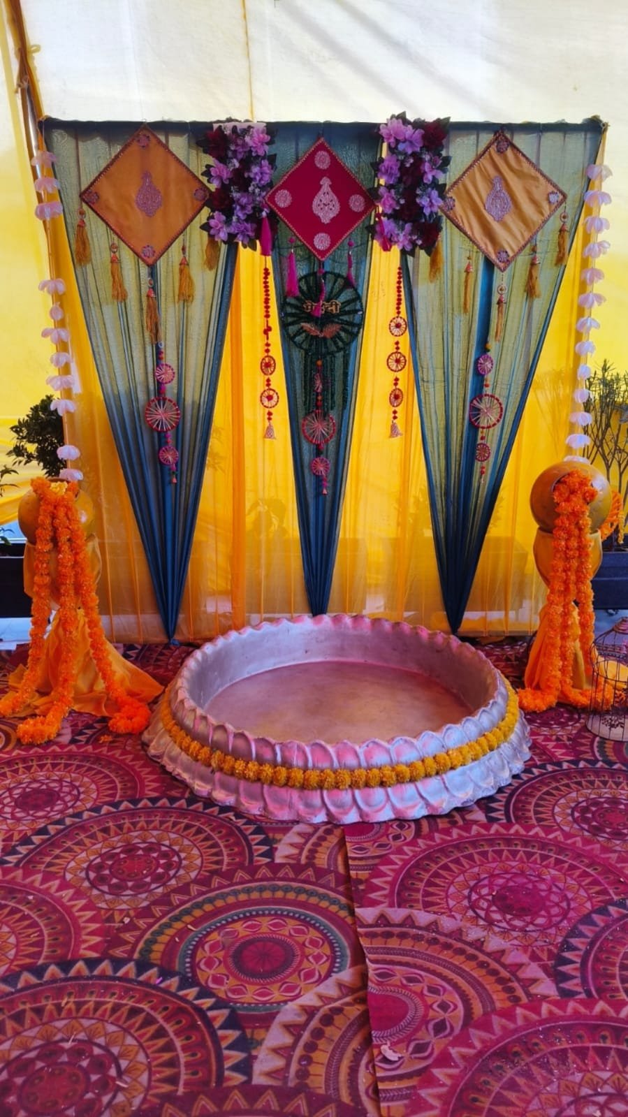 Haldi and mehendi decoration